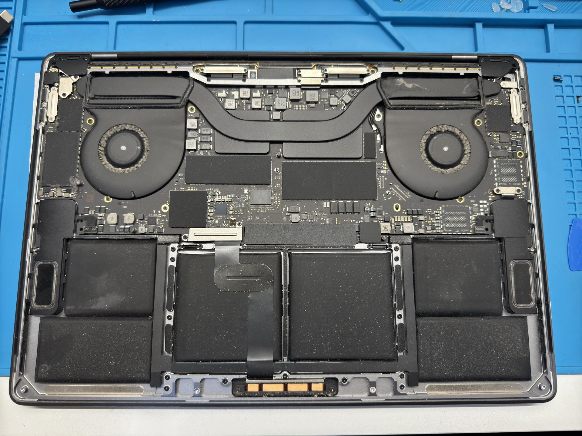 Opened MacBook Pro 2017 ready for repair